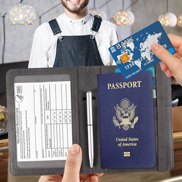 Leather Passport Cover  - Picture 2 of 5